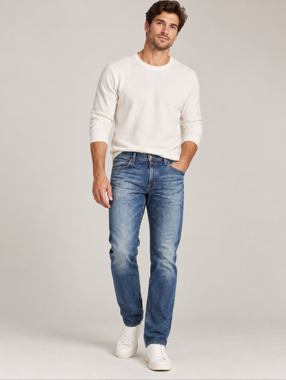 ❤️ AG ADRIANO GOLDSCHMIED EVERETT SLIM STRAIGHT JEANS, 34